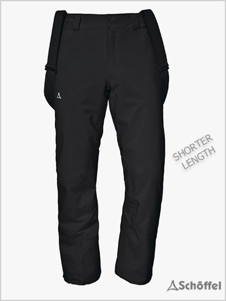 Weissach mens ski pants SHORT - Black