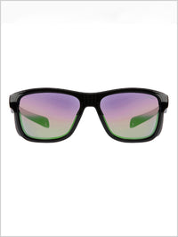 Whitepass II sunglasses - Black +Green mirror Sintrast lens