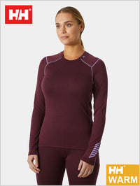 HH Womens Merino Lifa crew top - Hickory