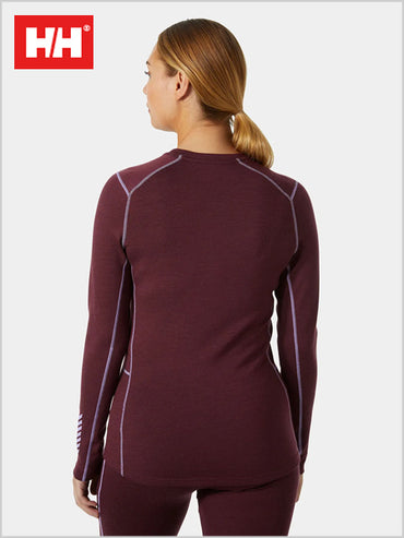 HH Womens Merino Lifa crew top - Hickory