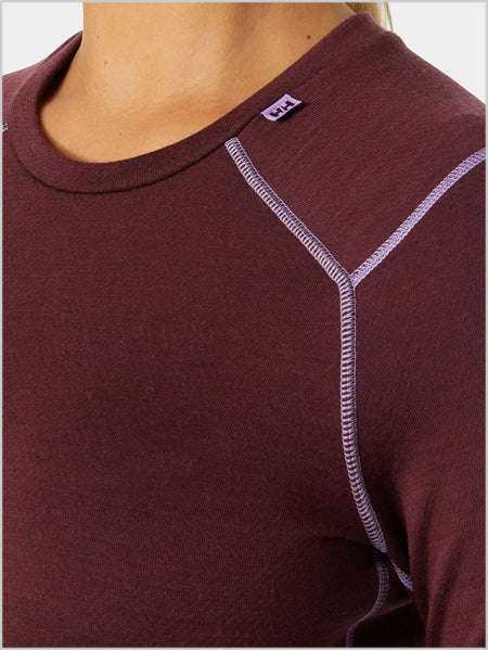 HH Womens Merino Lifa crew top - Hickory