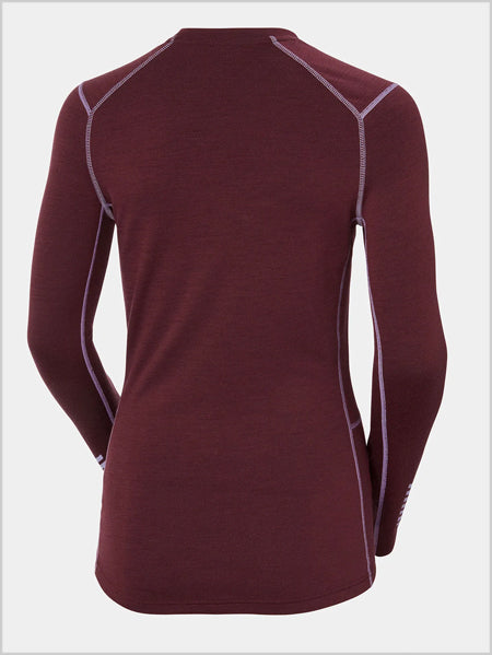 HH Womens Merino Lifa crew top - Hickory