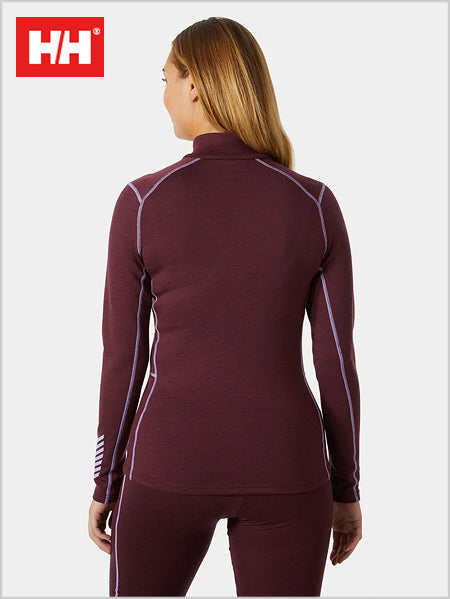 HH Womens Merino Lifa 1/2 zip top - Hickory