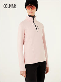 Womens half zip sweatshirt - Pale Rose