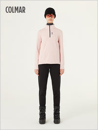 Womens half zip sweatshirt - Pale Rose