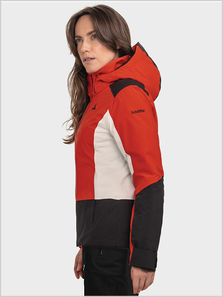 Zandwel womens ski jacket - Scarlet Red