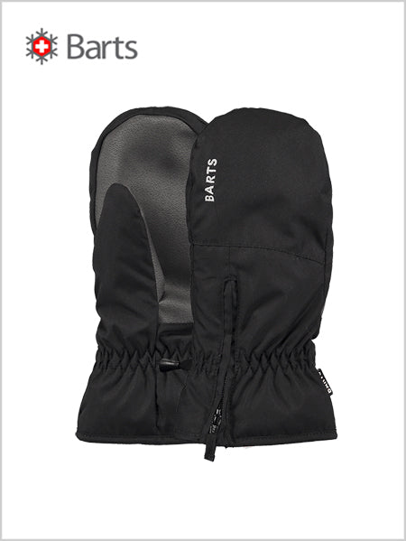 Child: Zipper mitts - black (ages 2-8)